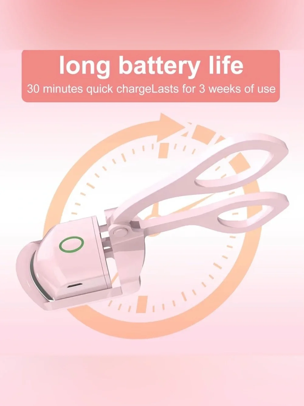 Heated Eyelash Curler - 2-Level Temperature Adjustment